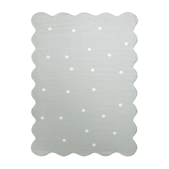 Barnrumsmatta - Cloudy Dots Mintgrön