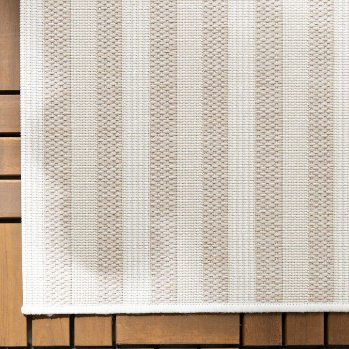 Utomhusmatta - Capri Curves Beige/Gräddvit