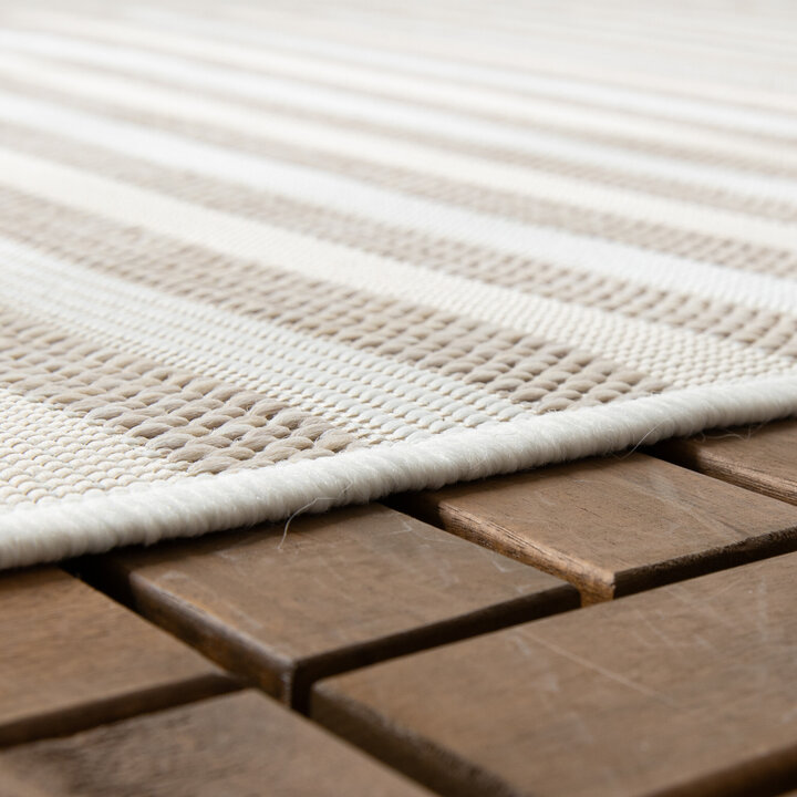 Utomhusmatta - Capri Curves Beige/Gräddvit
