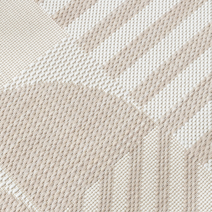 Utomhusmatta - Capri Lines Beige/Gräddvit