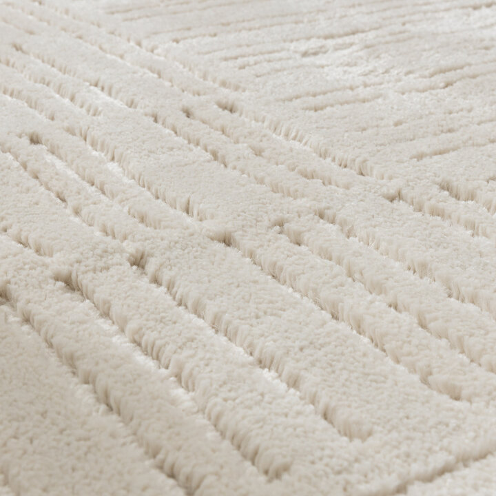 Skandinavisk Matta - Yune Lines Gräddvit