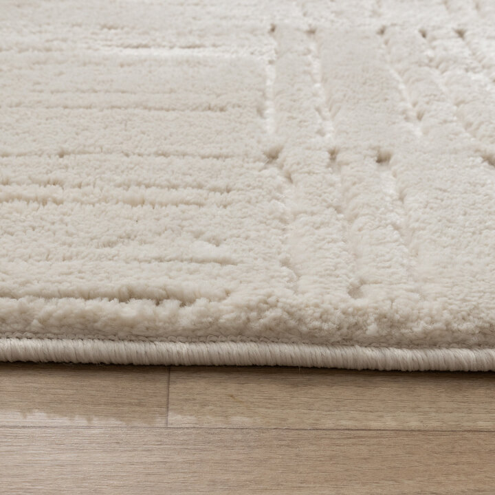 Skandinavisk Matta - Yune Lines Gräddvit