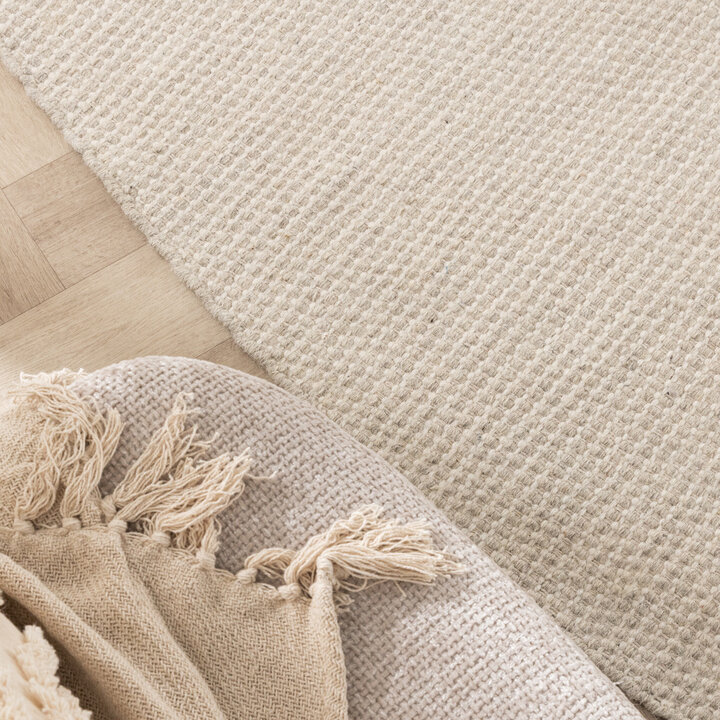 Organisk Formad Matta - Bliss Gräddvit/Vit