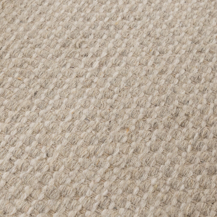 Rund Ullmatta - Bliss Gräddvit/Vit