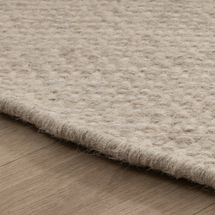 Rund Ullmatta - Bliss Gräddvit/Vit