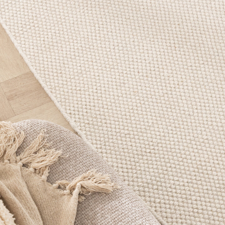 Organisk Formad Matta - Bliss Gräddvit