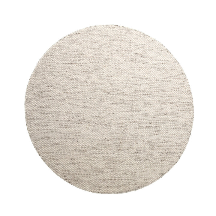 Rund Ullmatta - Bliss Beige/Melerad