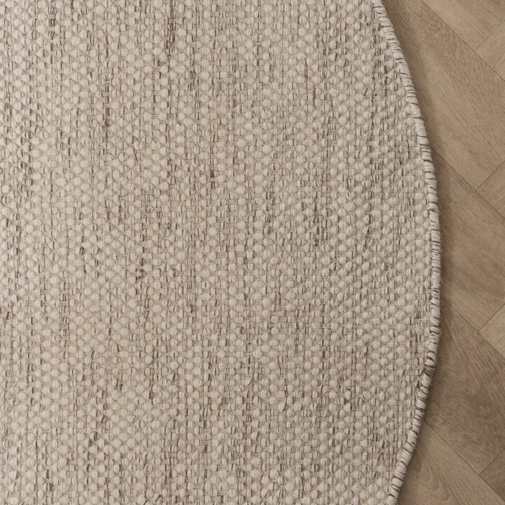 Rund Ullmatta - Bliss Beige/Melerad