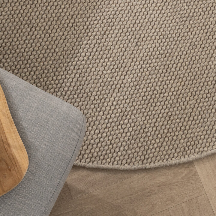 Rund Ullmatta - Bliss Beige/Brun