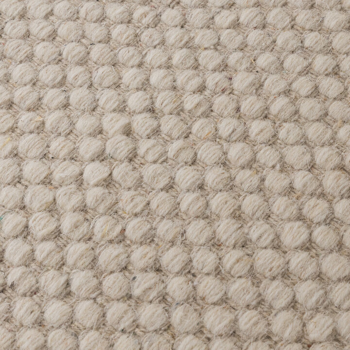 Rund Ullmatta - Bliss Gräddvit