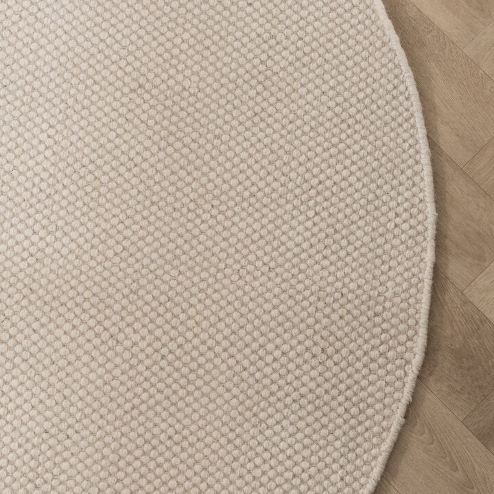 Rund Ullmatta - Bliss Gräddvit