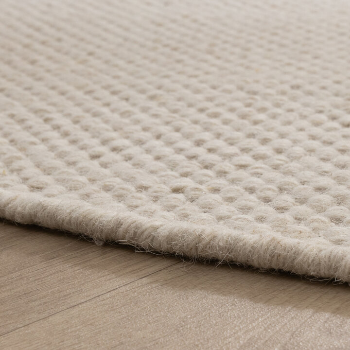 Rund Ullmatta - Bliss Gräddvit