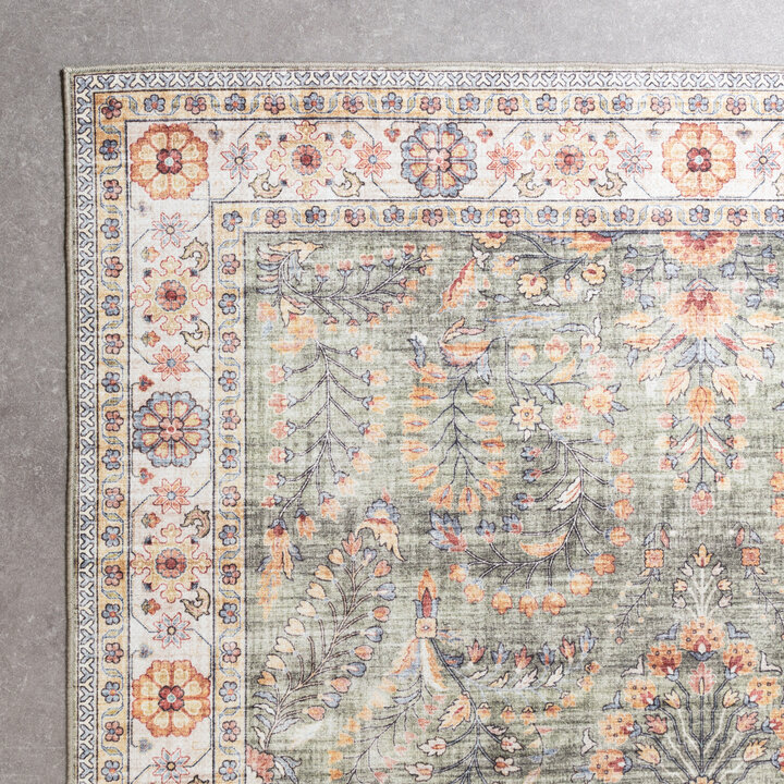 Vintage Utomhusmatta - Santo Flora Olivgrön