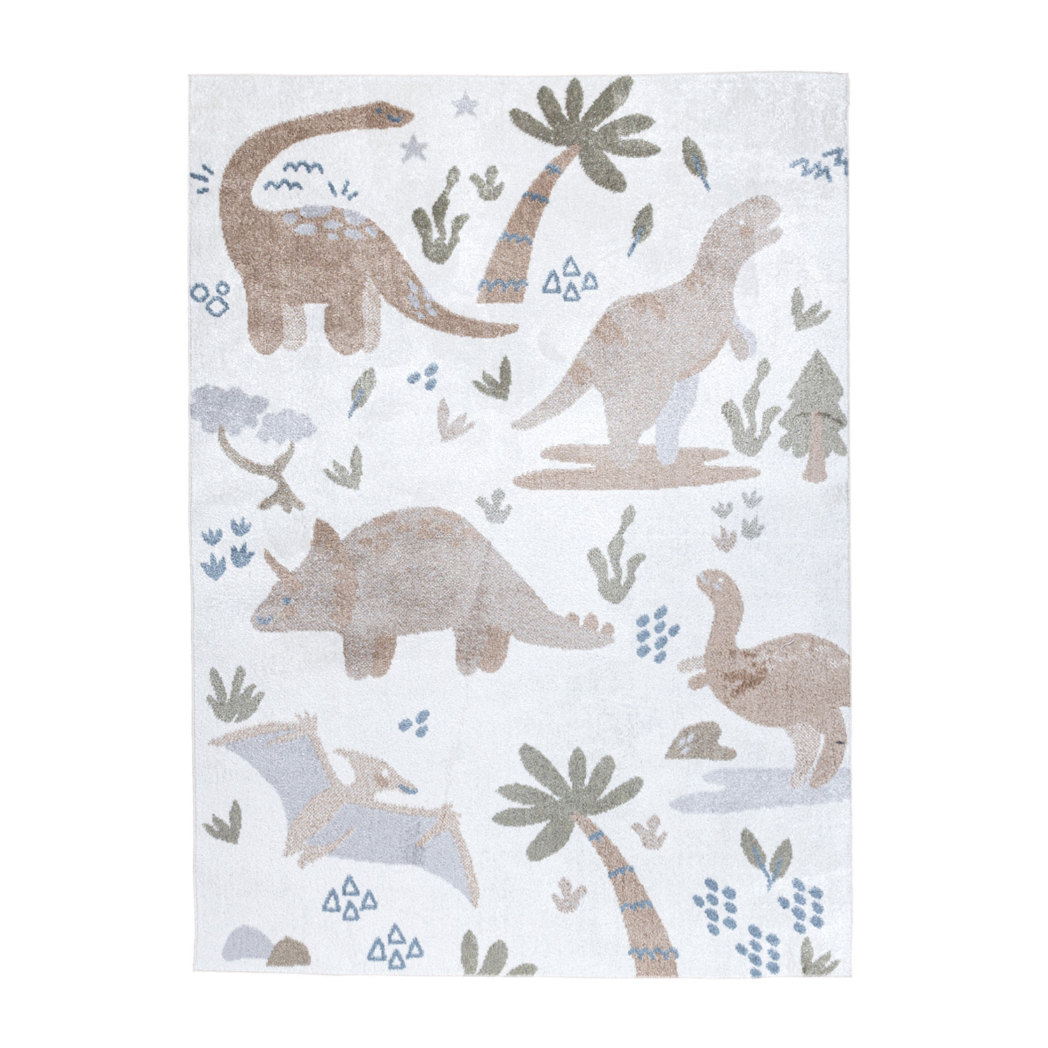 Tvättbar Barnmatta - Mace Dino Gräddvit - sfeer