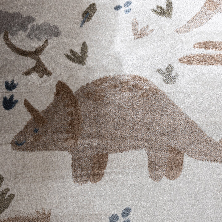 Tvättbar Barnmatta - Mace Dino Gräddvit