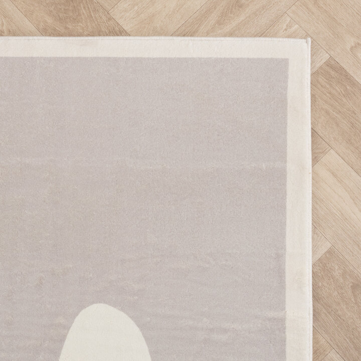 Tvättbar Barnmatta- - Simba Bunny Vit