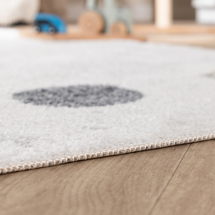 Tvättbar Barnmatta - Mace Rocket Gräddvit