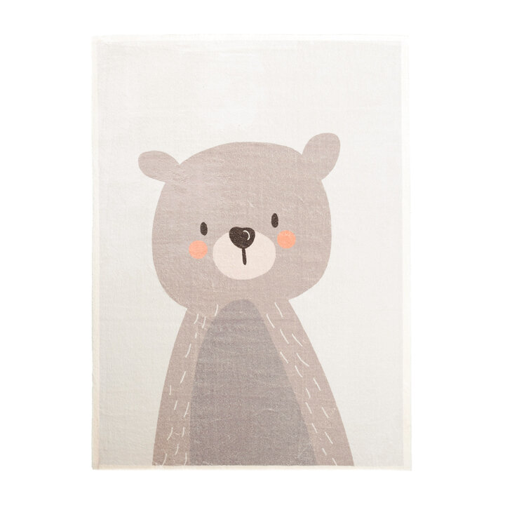 Tvättbar Barnmatta - Simba Bear Beige