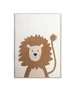 Tvättbar Barnmatta - Simba Lion Brun