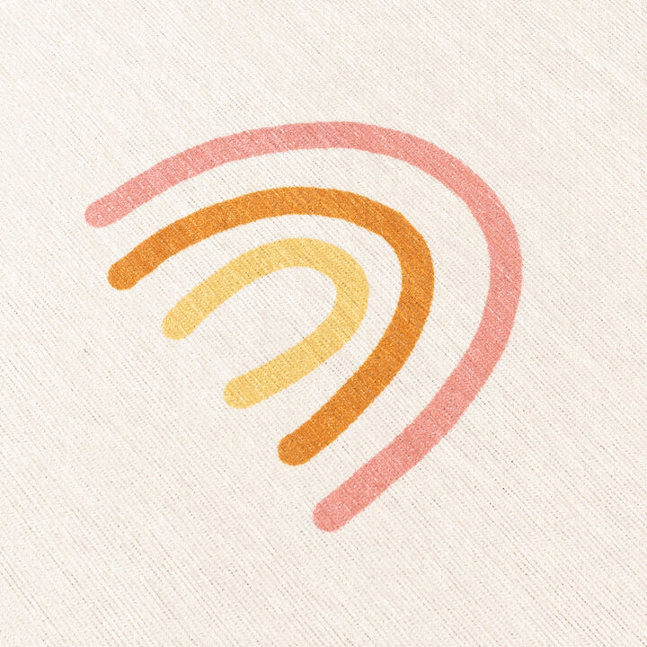 Tvättbar Barnmatta - Evi Rainbow Flerfärgad