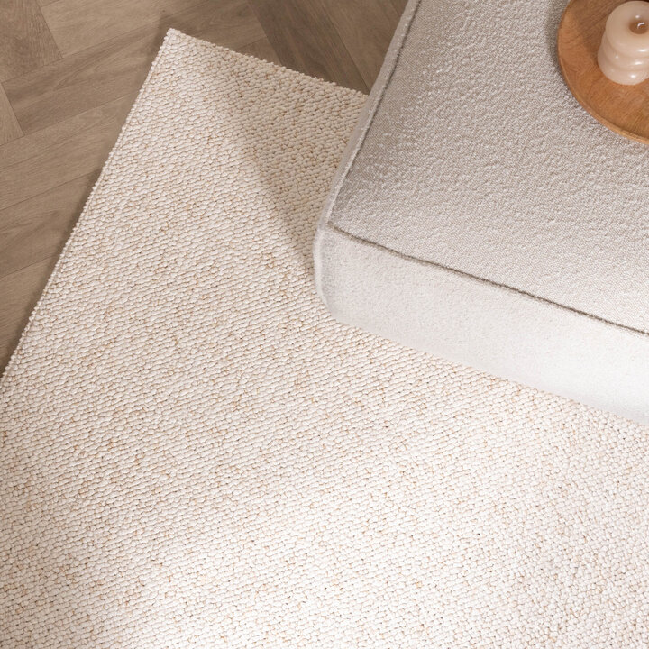 Tvättbar Matta - Bruno Gräddvit/Vit