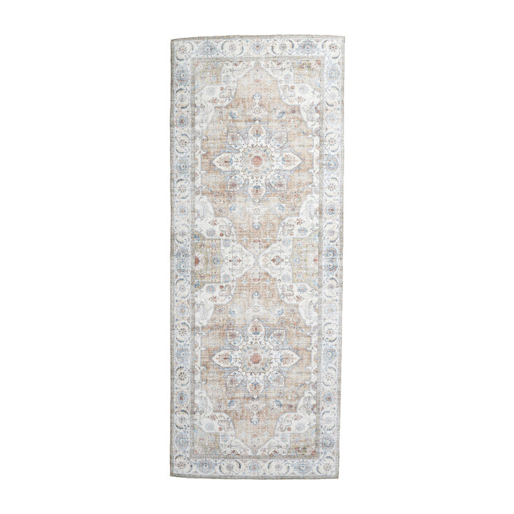 Tvättbar Löpare - Domingo Mandala Beige