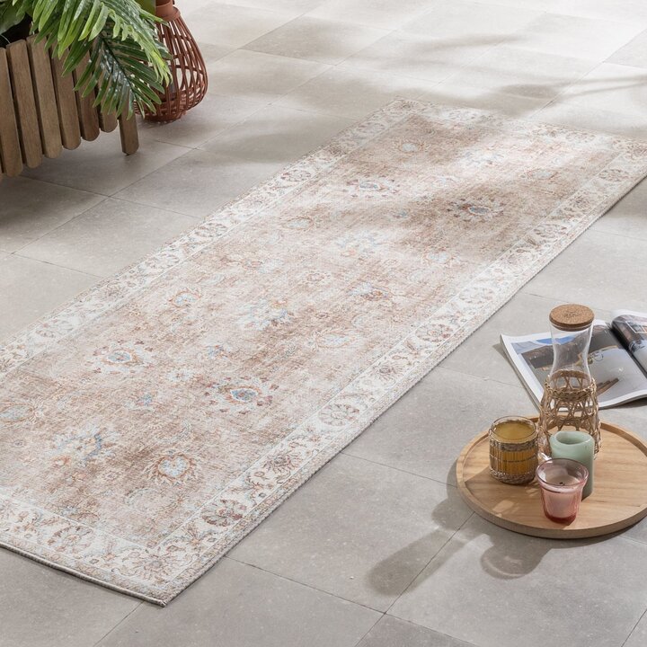 Tvättbar Löpare - Domingo Oriental Beige