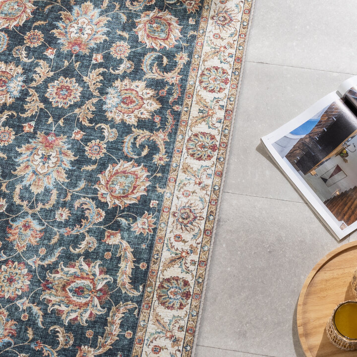 Tvättbar Löpare - Domingo Oriental Mörkgrön