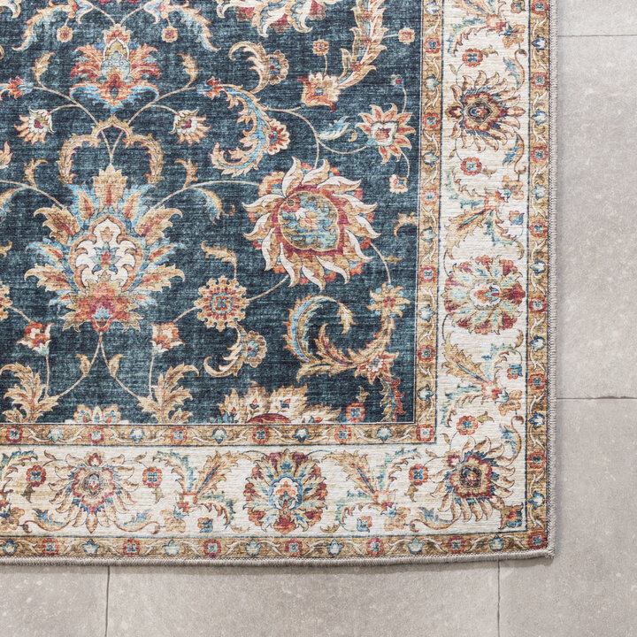 Tvättbar Löpare - Domingo Oriental Mörkgrön