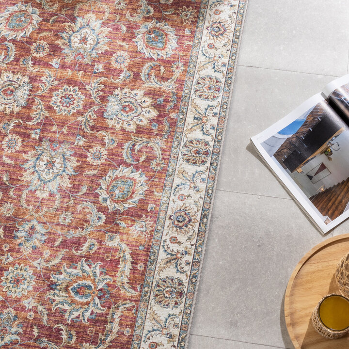 Tvättbar Löpare - Domingo Oriental Terrakotta
