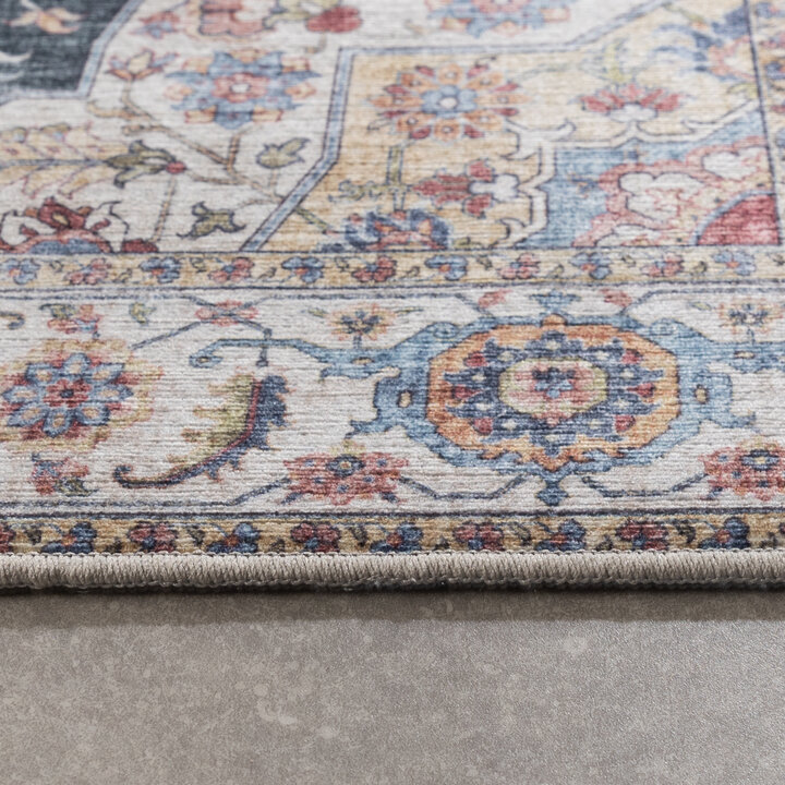 Tvättbar Löpare - Domingo Mandala Mörkgrön