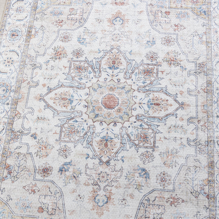 Tvättbar Löpare - Domingo Mandala Vit