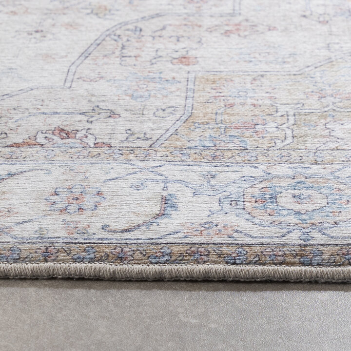 Tvättbar Löpare - Domingo Mandala Vit