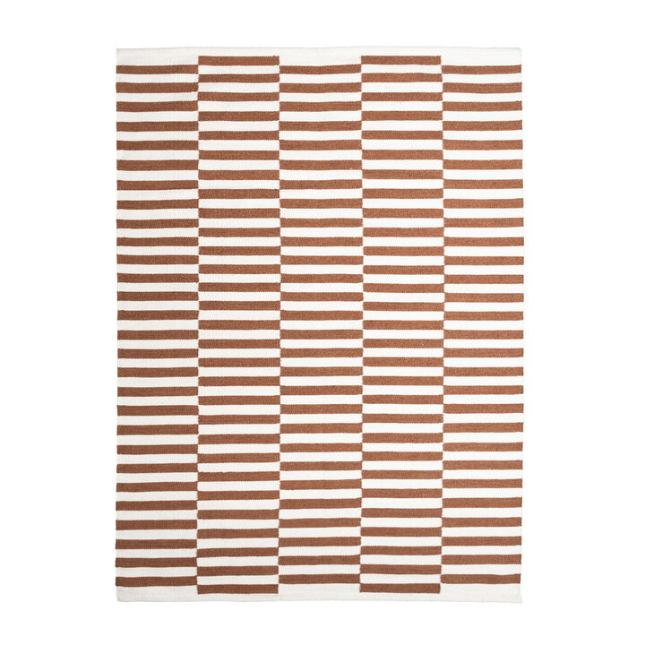 Randig Modern Matta - Dazzle Blocks Brun/Vit