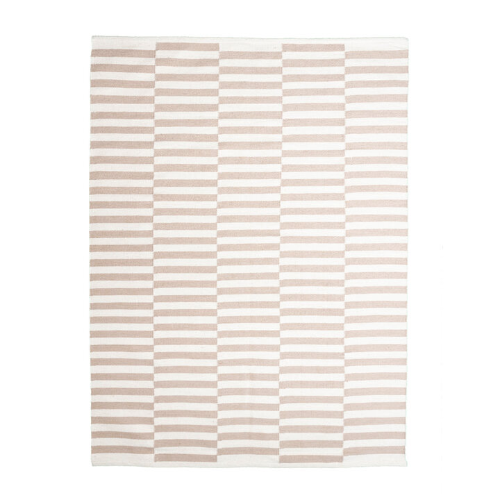Randig Modern Matta - Dazzle Blocks Beige/Vit