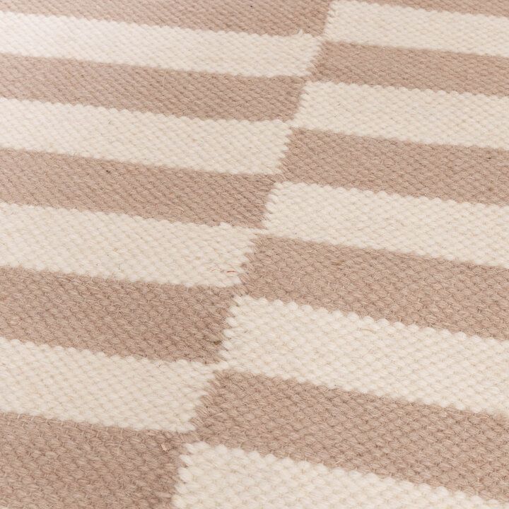 Randig Modern Matta - Dazzle Blocks Beige/Vit