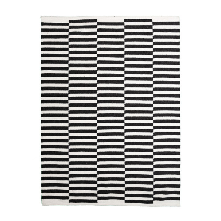 Randig Modern Matta - Dazzle Blocks Svart/Vit