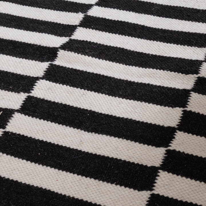 Randig Modern Matta - Dazzle Blocks Svart/Vit