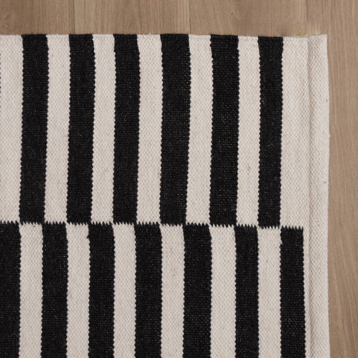 Randig Modern Matta - Dazzle Blocks Svart/Vit