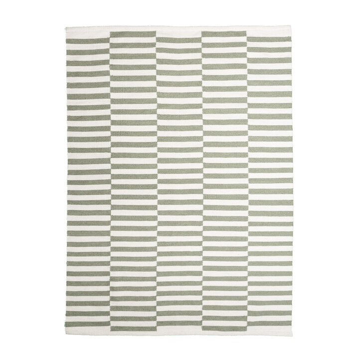 Randig Modern Matta - Dazzle Blocks Grön/Vit