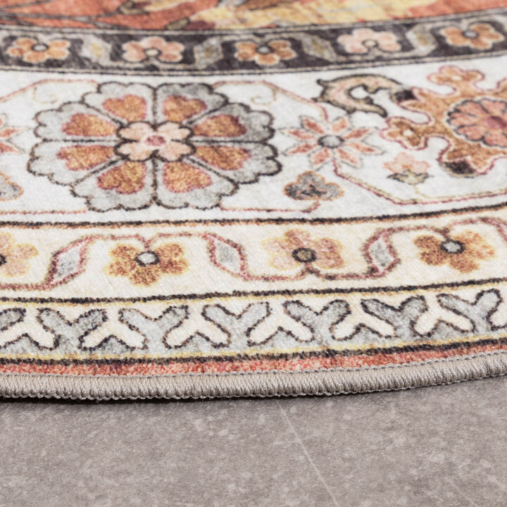 Oval Utomhusmatta Vintage - Santo Flora Terrakotta