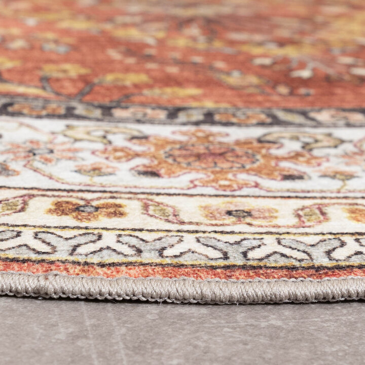 Rund Vintage Utomhusmatta - Santo Flora Terrakotta