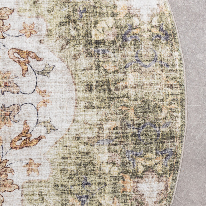 Rund Vintage Utomhusmatta - Santo Mandala Grön