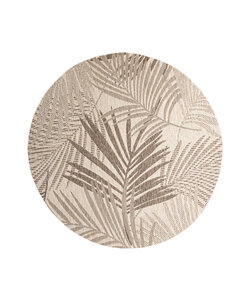 Rund Utomhusmatta - Tiga Palm Taupe