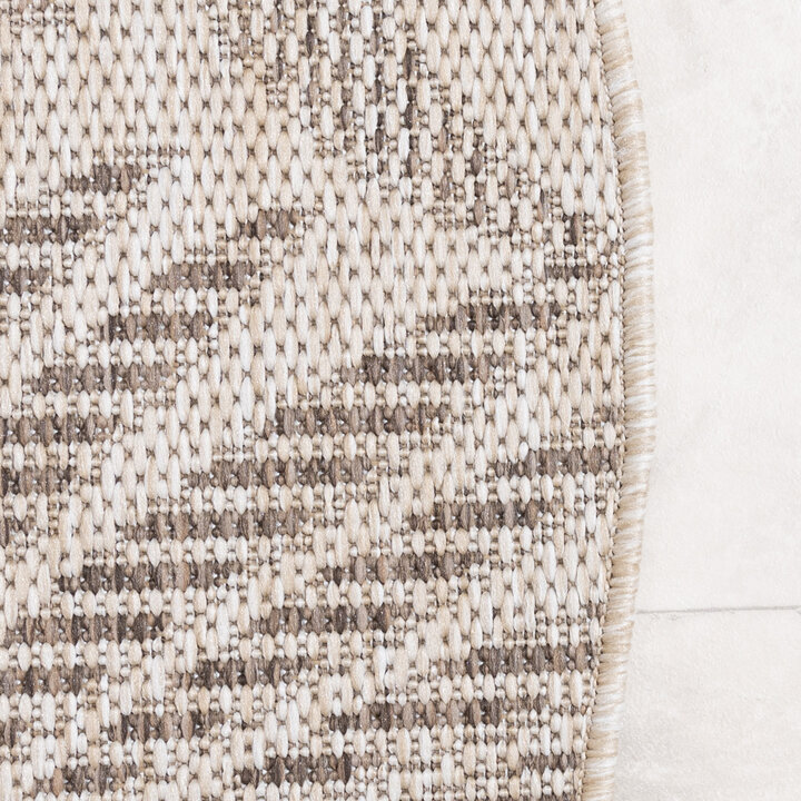 Rund Utomhusmatta - Tiga Palm Taupe