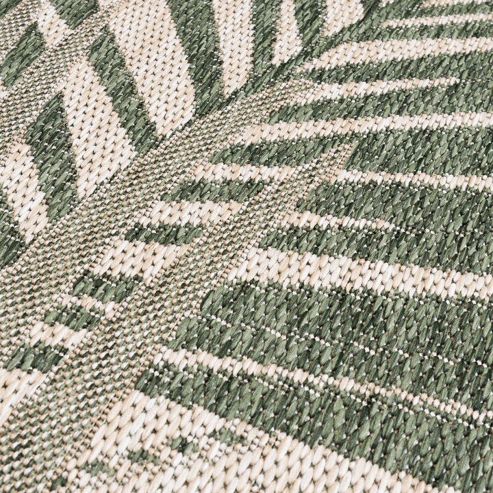 Rund Utomhusmatta - Tiga Palm Grön