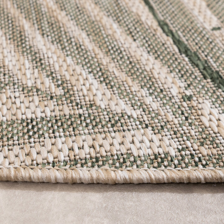 Rund Utomhusmatta - Tiga Palm Grön