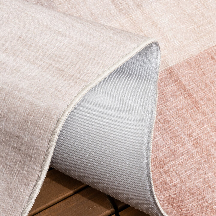 Abstrakt Utomhusmatta - Groovy Shapes Gräddvit/Terrakotta