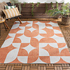 Abstrakt Utomhusmatta - Groovy Tiles Terrakotta - thumbnail