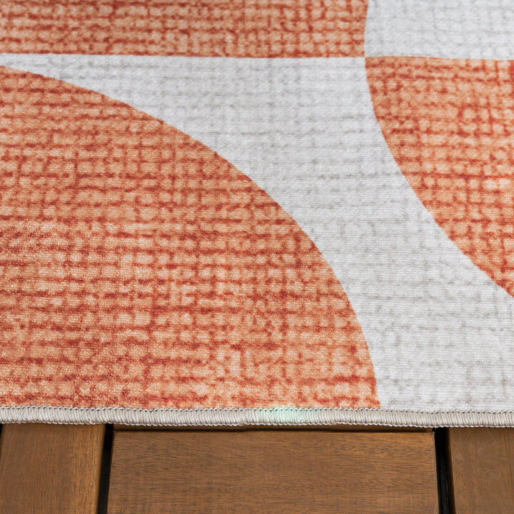 Abstrakt Utomhusmatta - Groovy Tiles Terrakotta